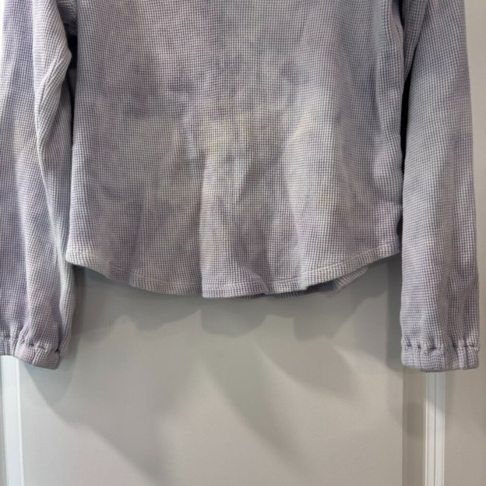 Madewell MWL Waffle Half-Zip Shirttail Sweatshirt in Tie-Dye - Picture 10 of 11